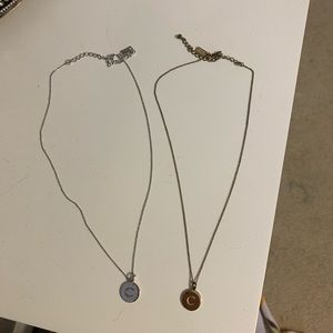 Kate spade initial C necklaces